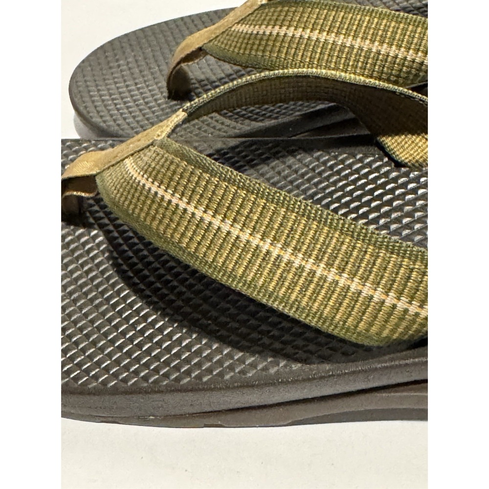 Chaco Olive Green and Brown Women's Flip Sandals